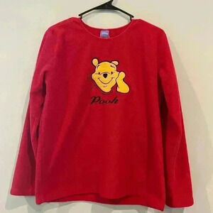 Disney Winnie the Pooh Red Long Sleeve Sweatshirt Unisex Medium